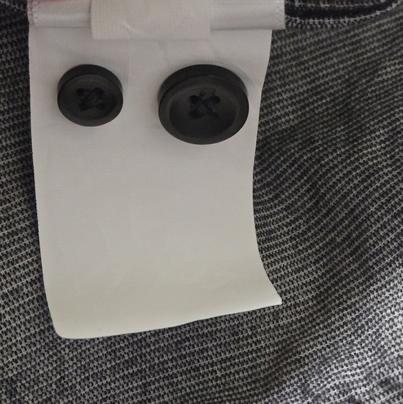 Express Women's L Gray Button-Up Shirt Long Sleeve Buttoned Collar Chest Pocket - Picture 14 of 16